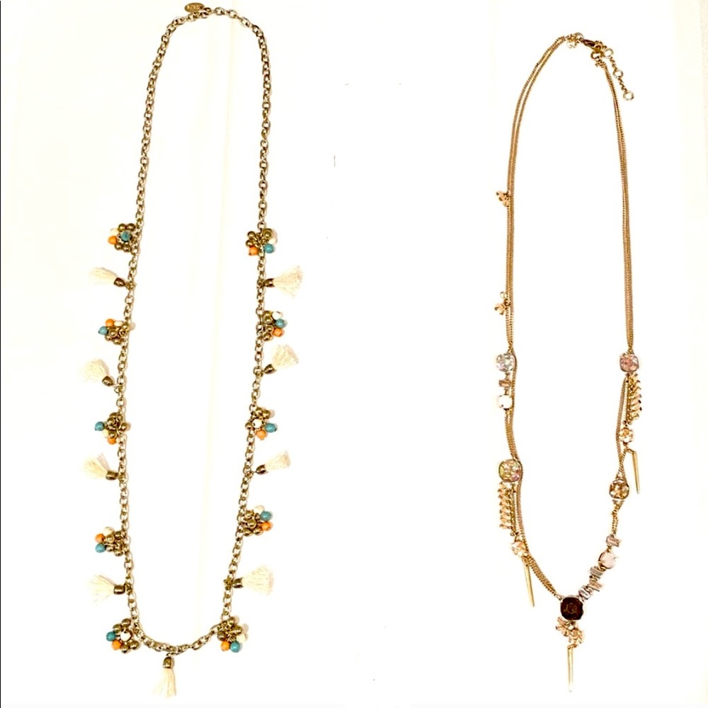 Necklace BUNDLE‼️ 2 Long Jewelry Gold Tassel Stone